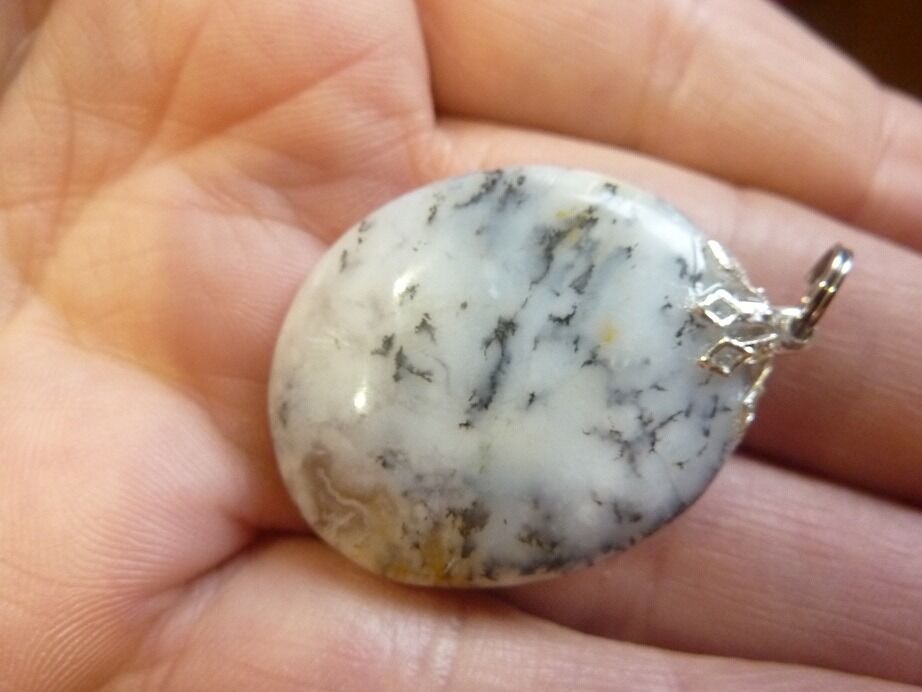 Pendentif Merlinite opale dentritique ref 2203