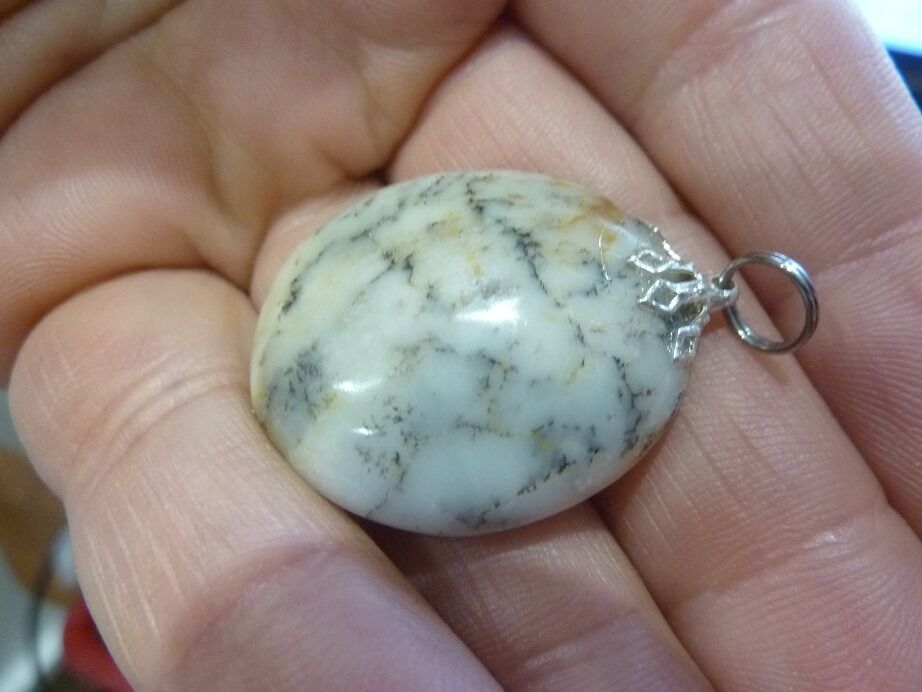 Pendentif Merlinite opale dentritique ref 2794