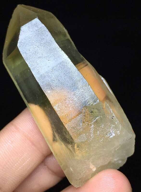 Pointe quartz lémurien citrine ref 0604