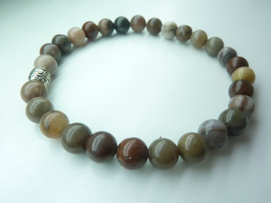 Bracelet Bois Fossilisé (Bois Pétrifié)