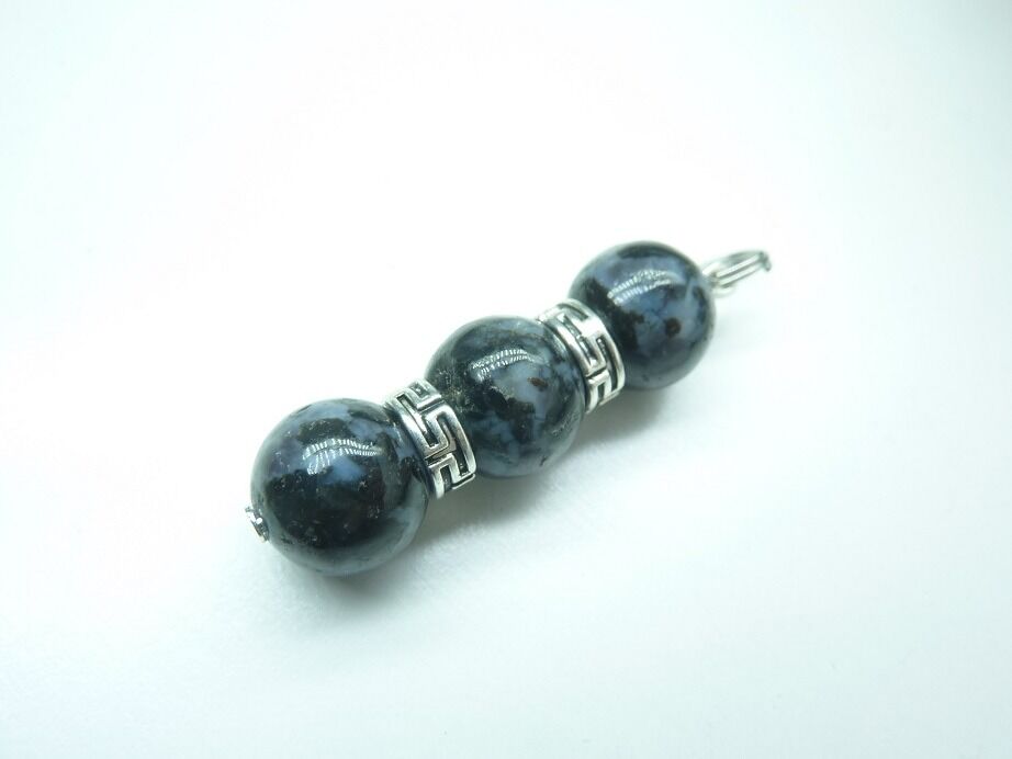 Pendentif Gabbro - Perles rondes 10 mm