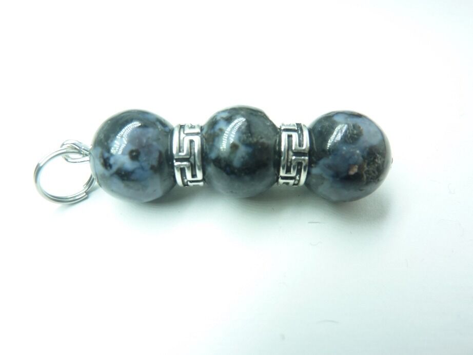 Pendentif Gabbro - Perles rondes 10 mm