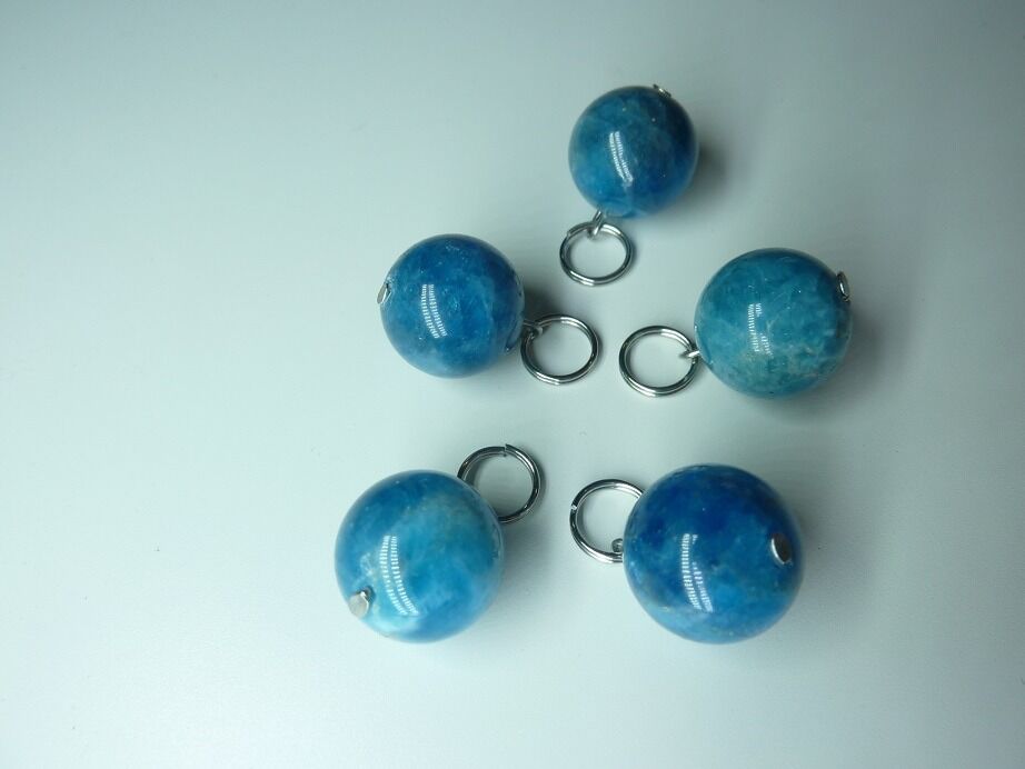 Pendentif Apatite - Perles rondes 12 mm