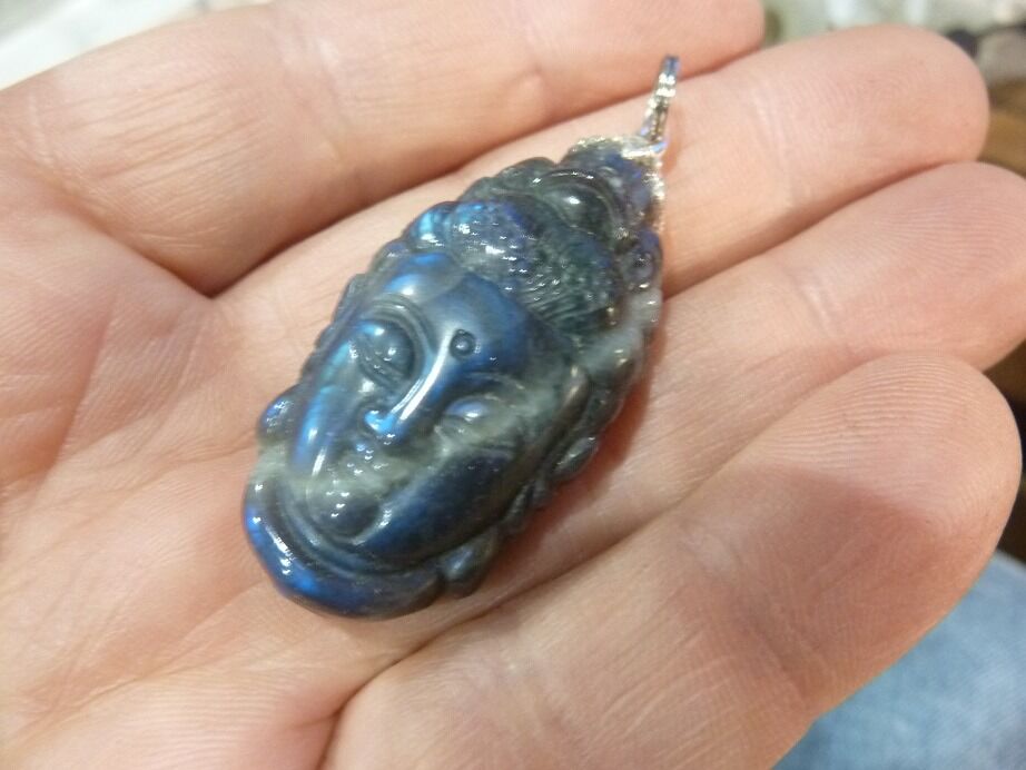 Pendentif Labradorite Bouddha ref 1102