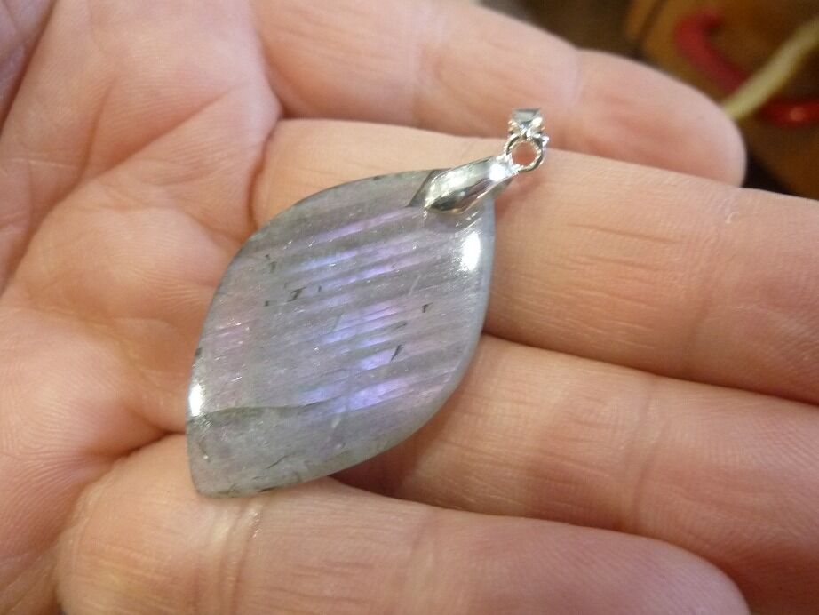 Pendentif Labradorite violet Rare ! ref 1503