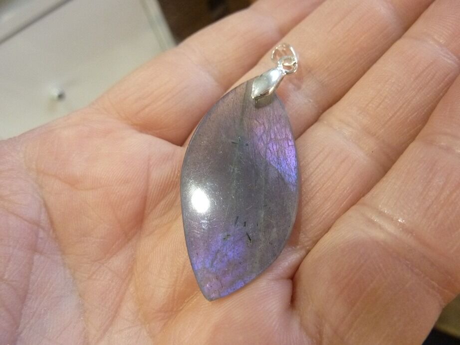 Pendentif Labradorite violet Rare ! ref 8328