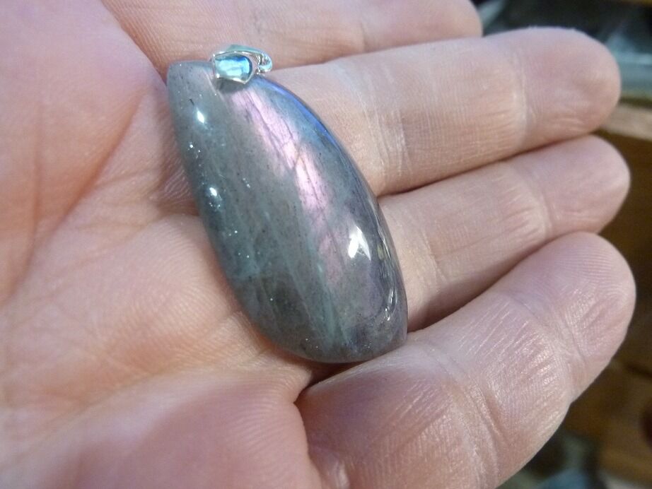 Pendentif Labradorite violet Rare ! ref 8837