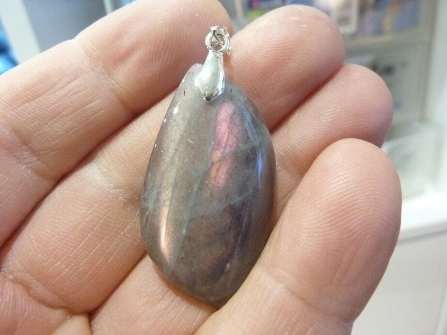 Pendentif Labradorite violet Rare ! ref 8837