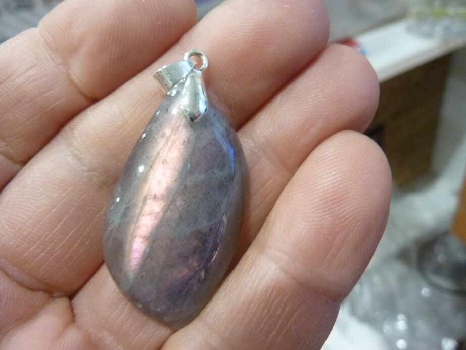 Pendentif Labradorite violet Rare ! ref 8837