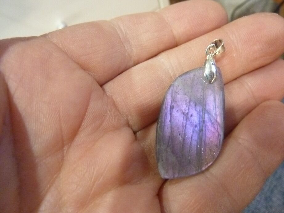 Pendentif Labradorite violet Rare ! ref 8837