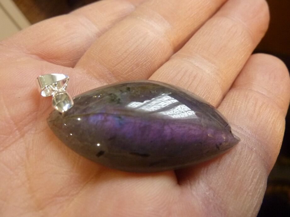 Pendentif Labradorite violet Rare ! ref 3308