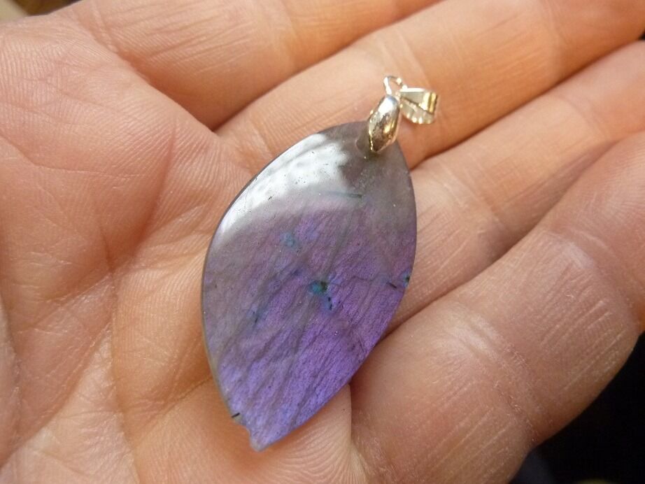 Pendentif Labradorite violet Rare ! ref 3308