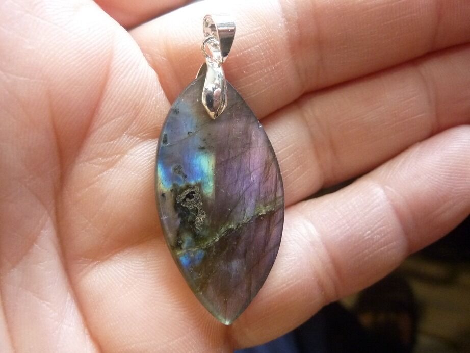 Pendentif Labradorite violet Rare ! ref 1733 – Image 3