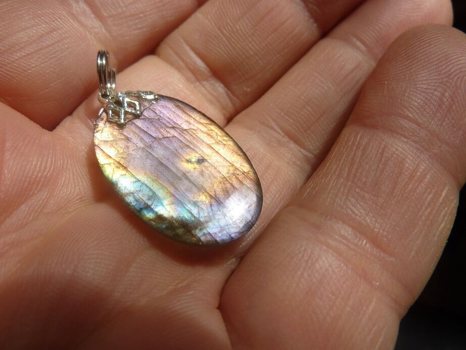 Pendentif Labradorite violet Rare ! ref 338 – Image 3