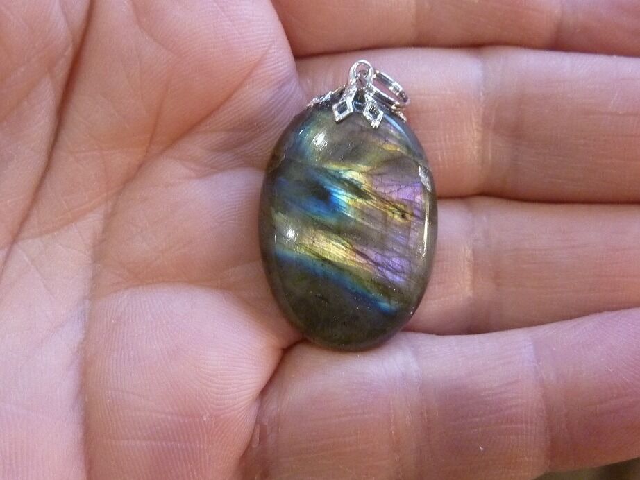 Pendentif Labradorite violet Rare ! ref 3997