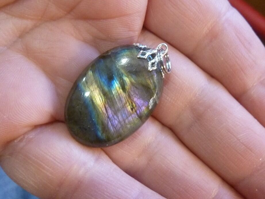 Pendentif Labradorite violet Rare ! ref 3997 – Image 3