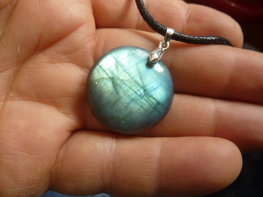 Collier pendentif Labradorite argent 925 ref 3743