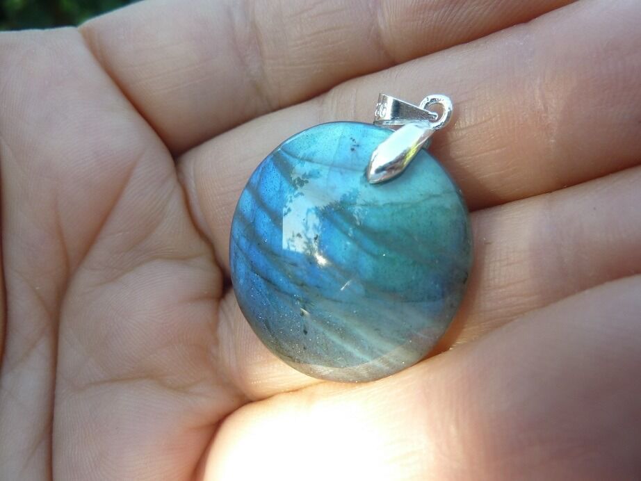 Collier pendentif Labradorite argent 925 ref 4562