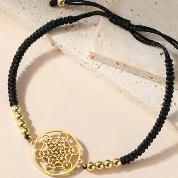 Bracelet réglable cube de Métatron ref Or