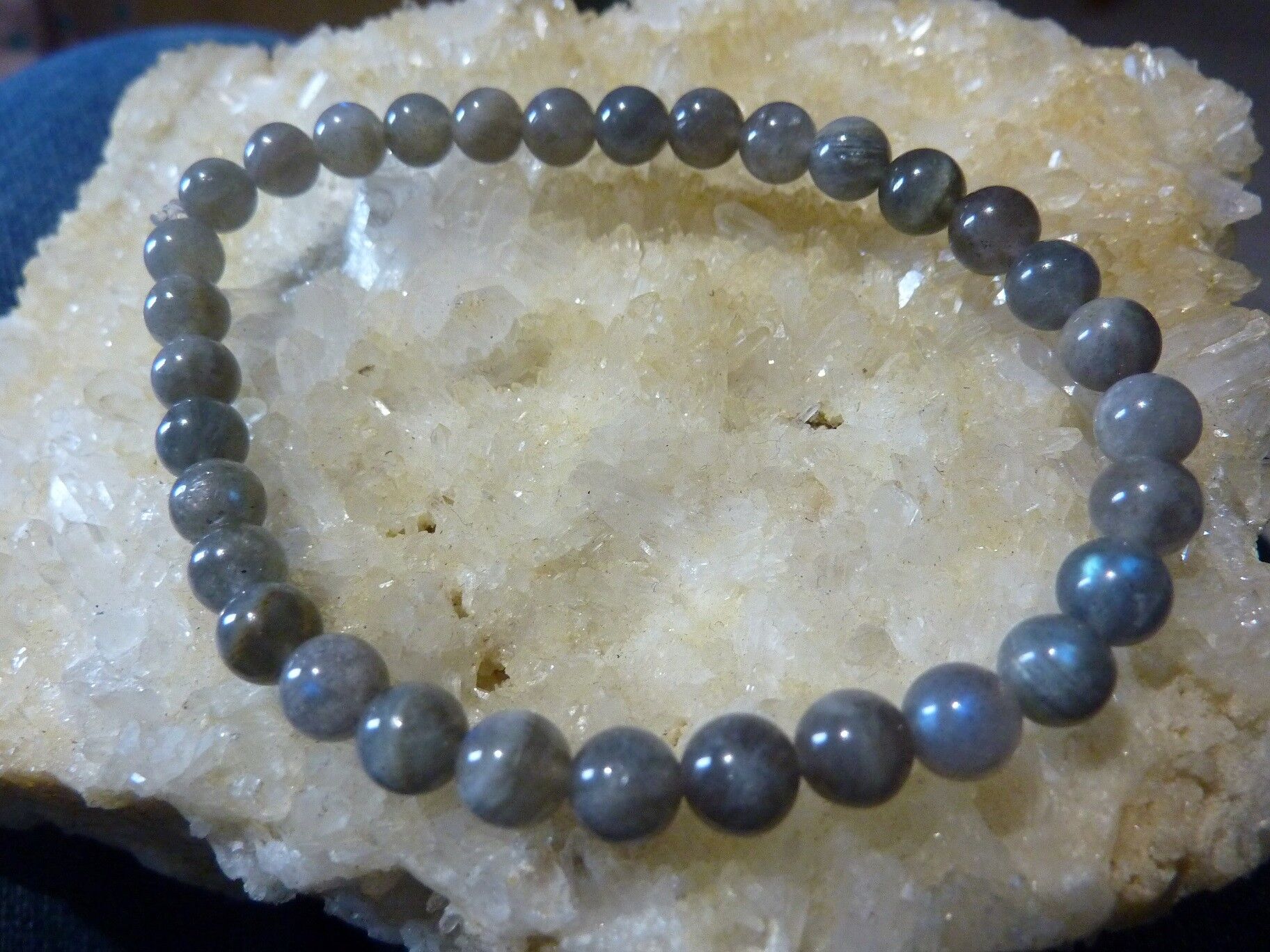 Bracelet Labradorite - perles rondes 6 mm – Image 5