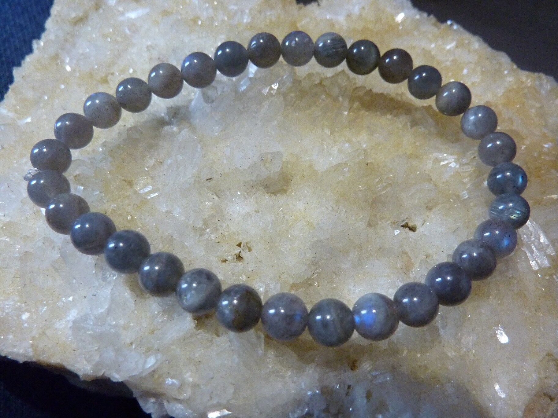 Bracelet Labradorite - perles rondes 6 mm – Image 4