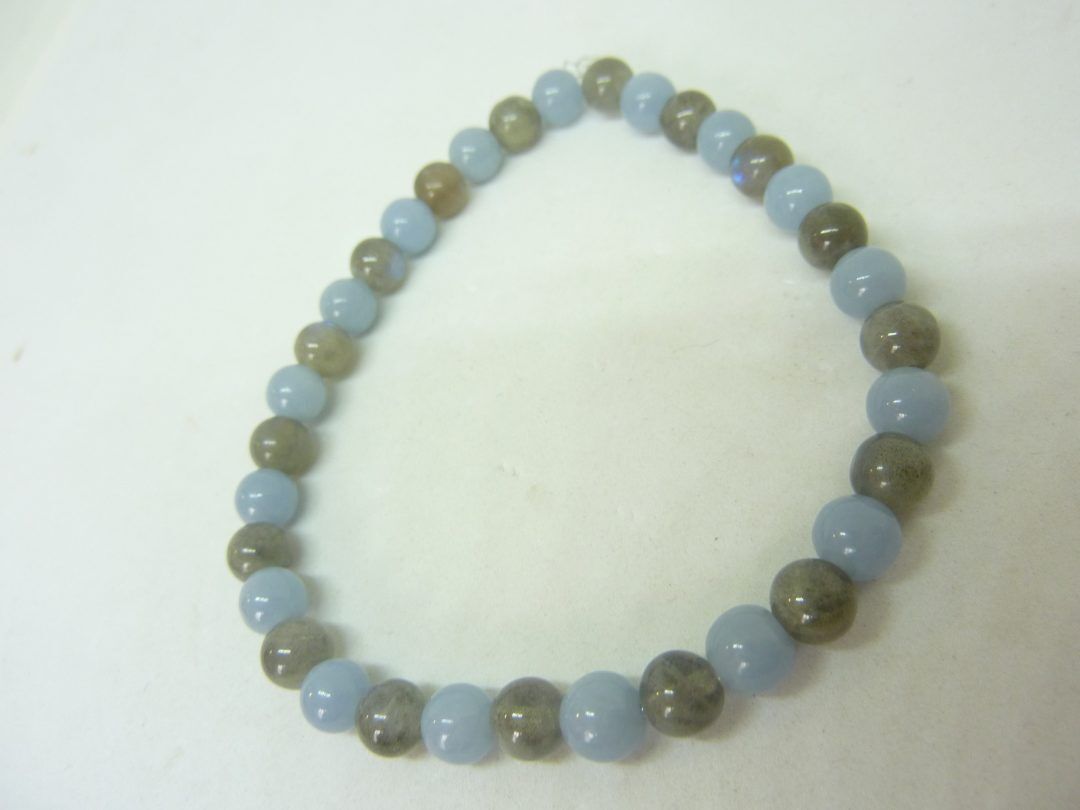 Bracelet Angélite,labradorite Paix et protection