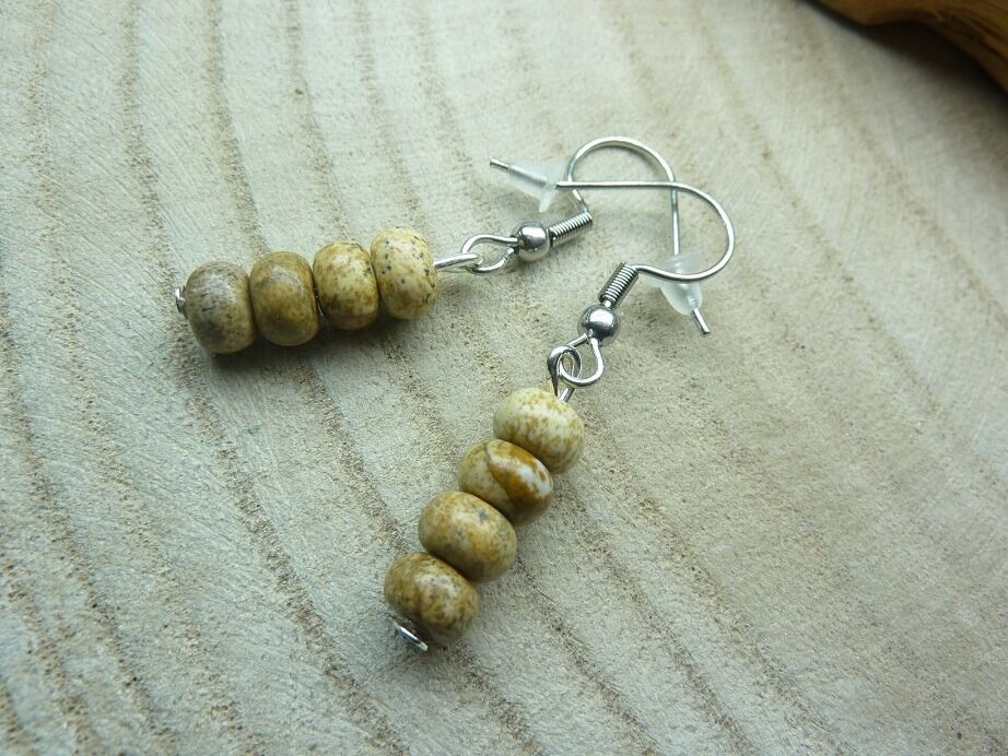 Boucles d'oreilles Jaspe paysage