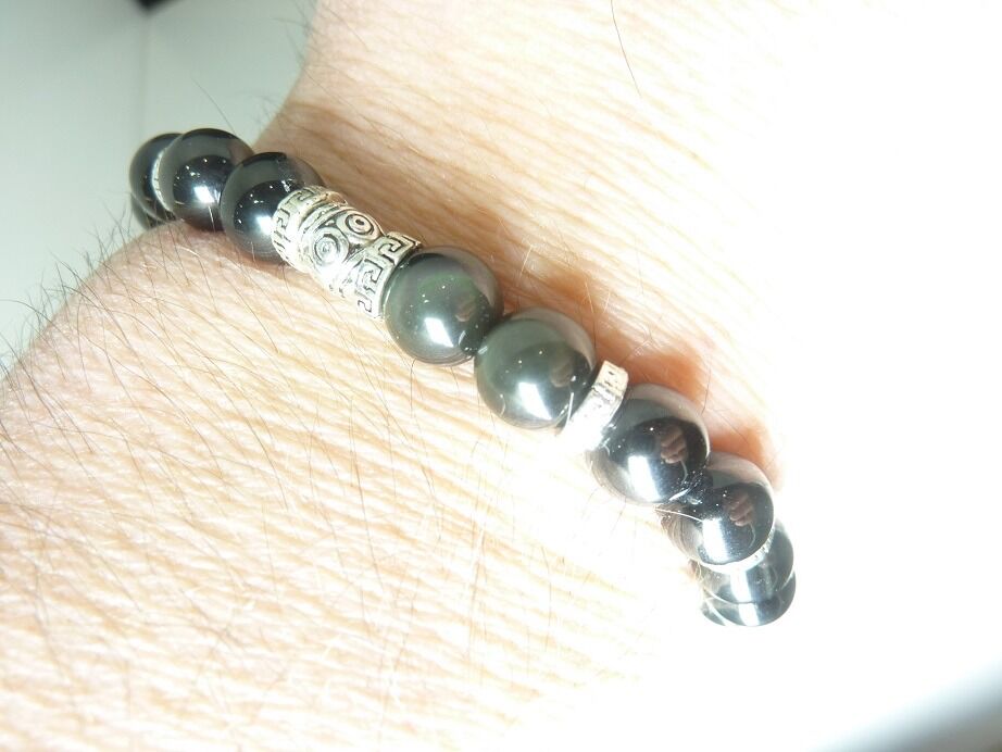 Bracelet méga protection Spinelle noire-Obsidienne oeil céleste