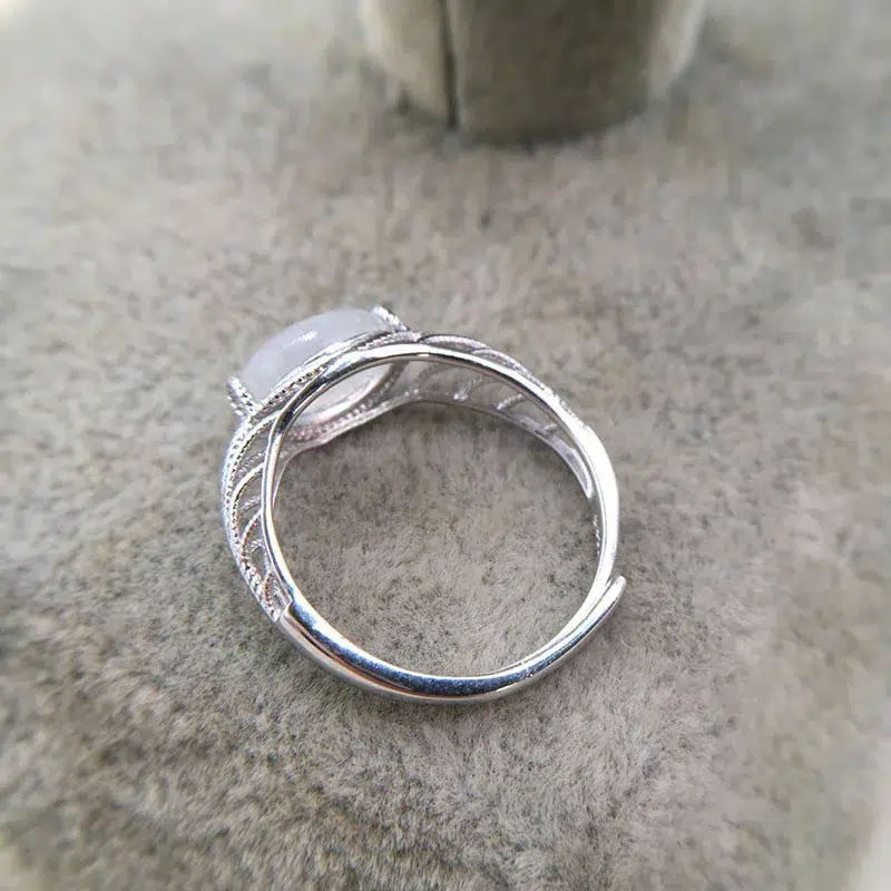 Bague réglable Pierre de lune argent 925