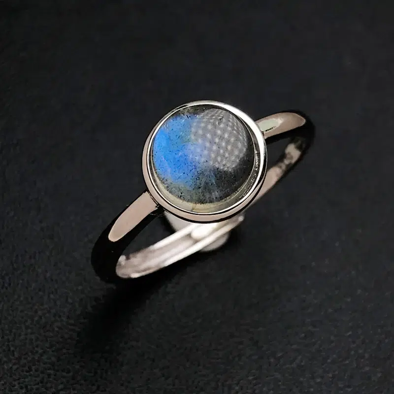 Bague réglable Labradorite argent 925