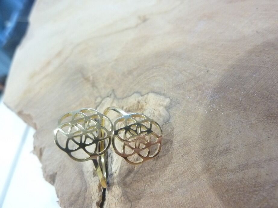 Bague réglable Fleur de vie ref Or