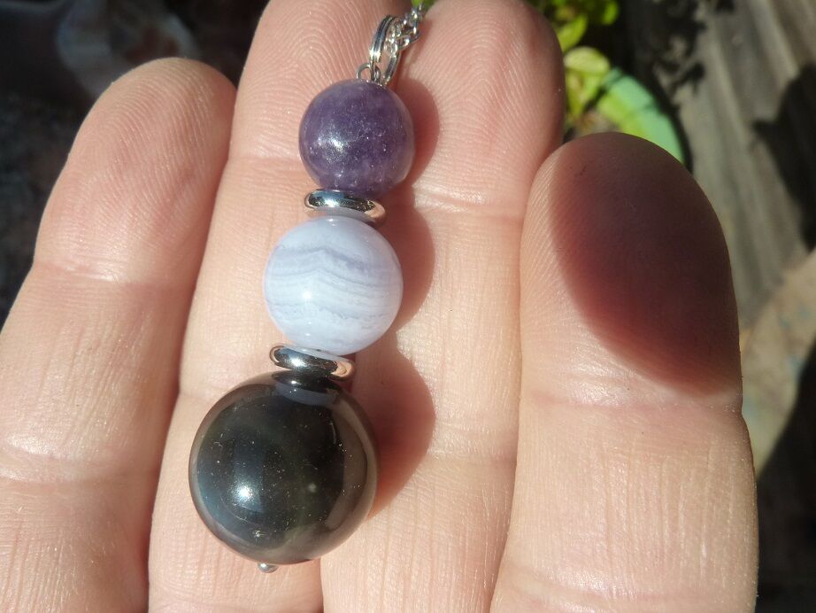 Pendentif protection self-control des émotions + chaine acier inoxydable 55 cm