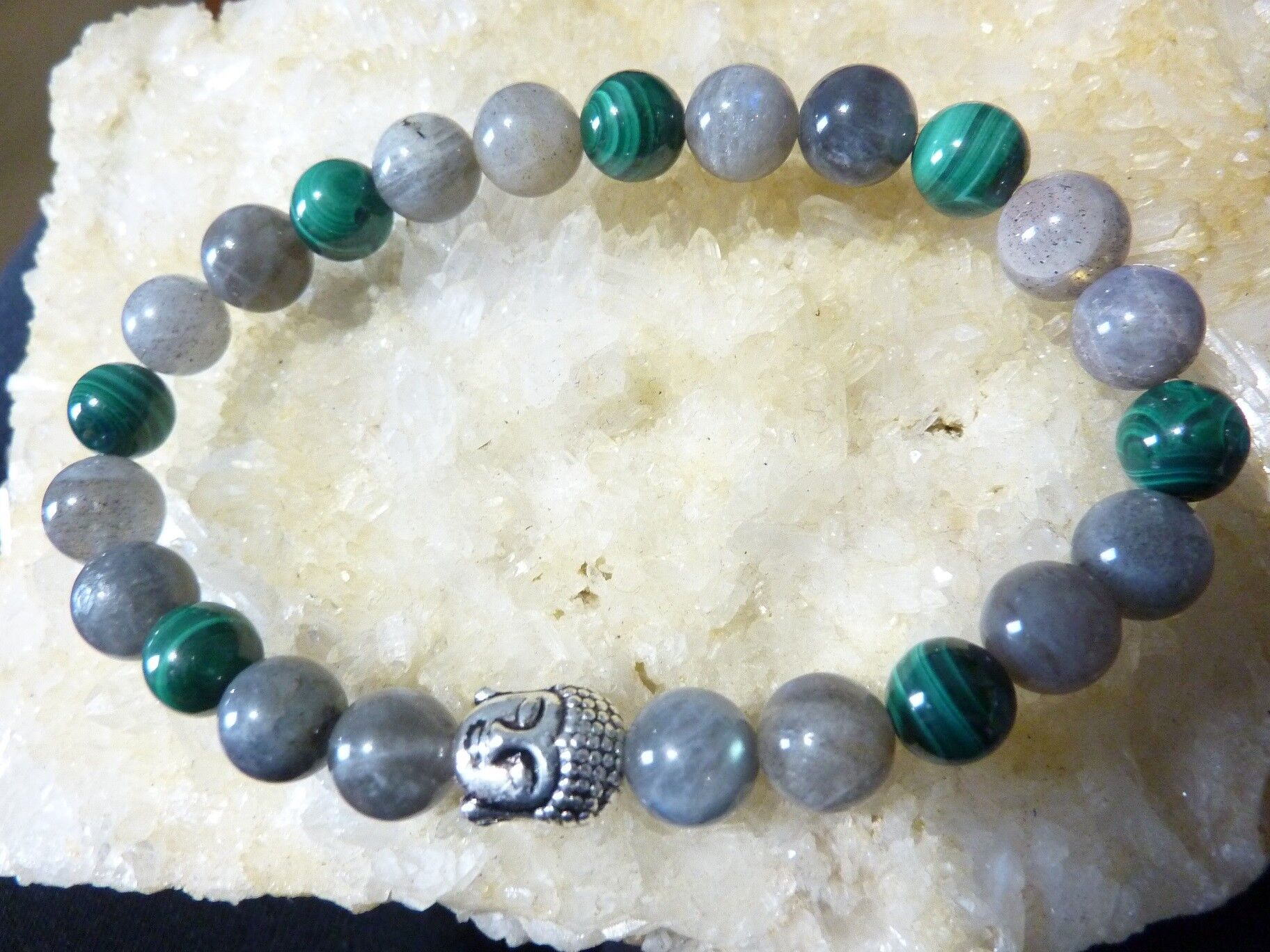BRACELET MALACHITE-LABRADORITE force et protection – Image 6