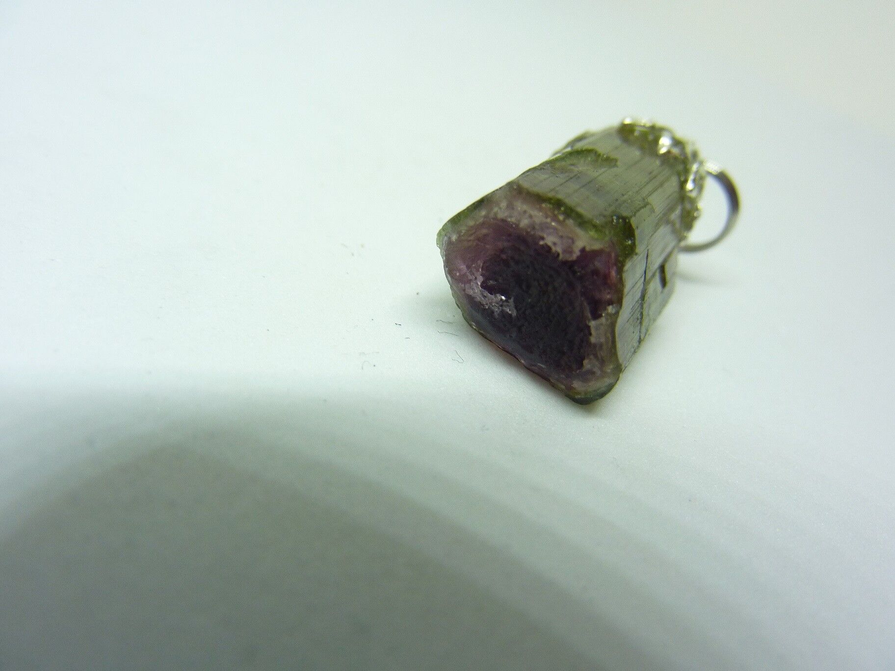 Pendentif Tourmaline melon d'eau très rare ! ref 7845 – Image 3