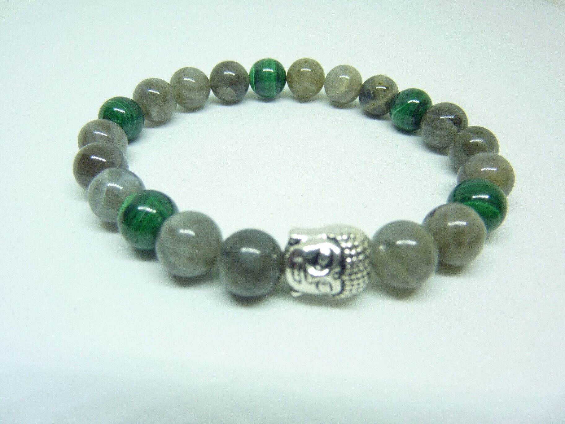 BRACELET MALACHITE-LABRADORITE force et protection – Image 2