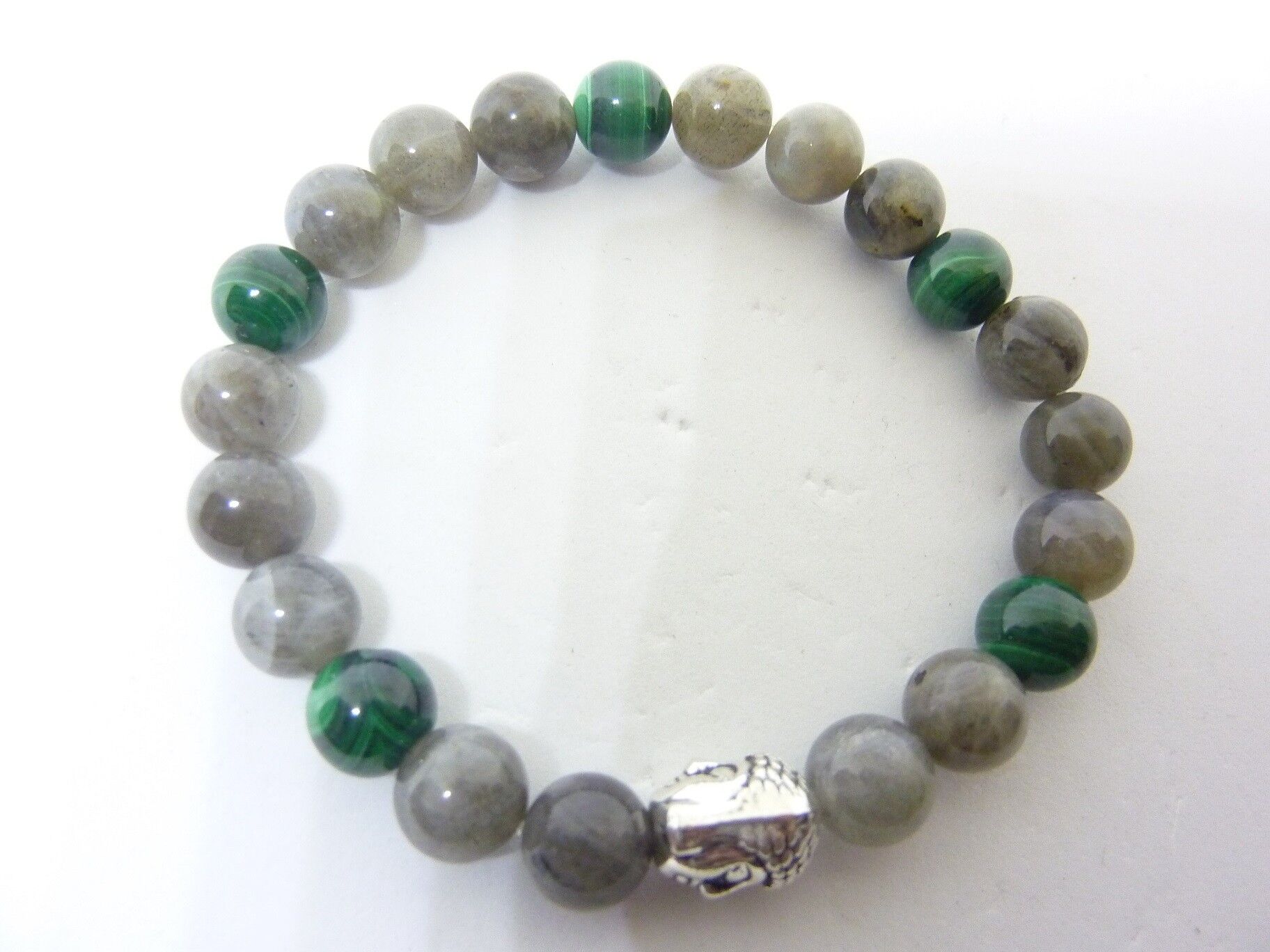 BRACELET MALACHITE-LABRADORITE force et protection – Image 3