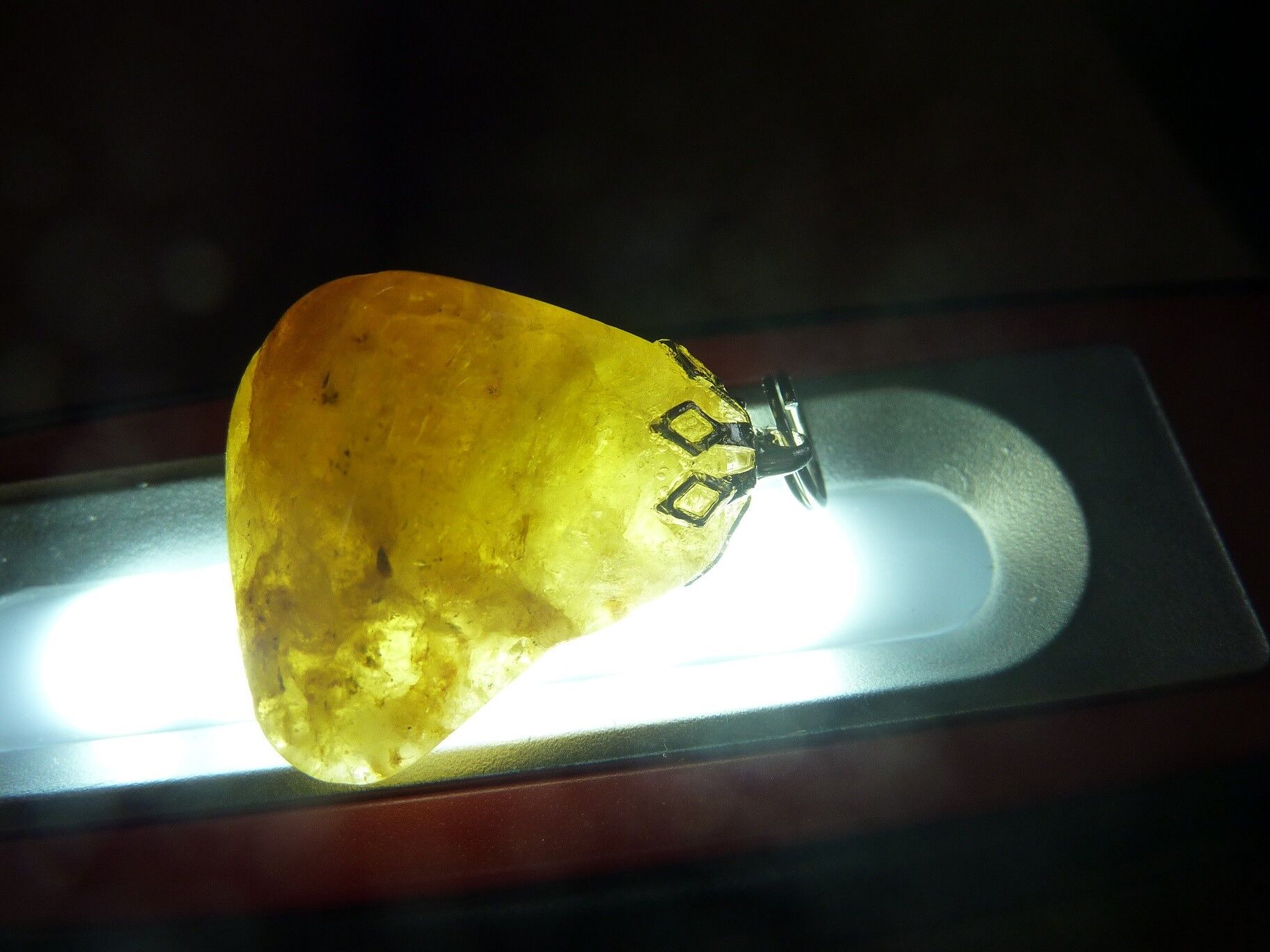 PENDENTIF HELIODORE GEMME 10 FOIS +PUISSANT QUE LA CITRINE! ref 2649