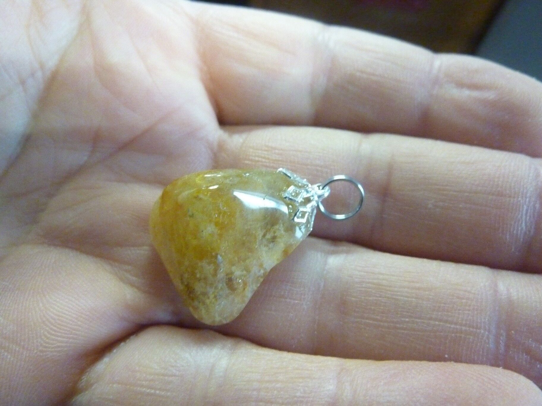 PENDENTIF HELIODORE GEMME 10 FOIS +PUISSANT QUE LA CITRINE! ref 2649 – Image 3