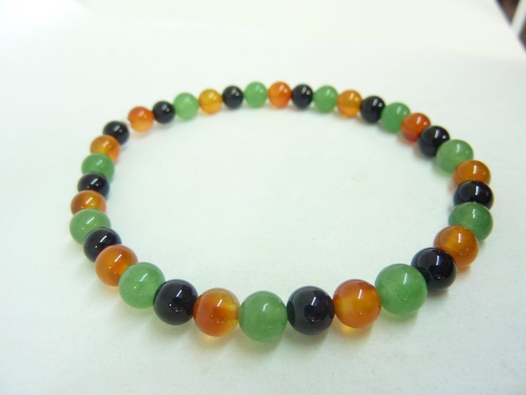 Bracelet Tourmaline noire,cornaline,aventure verte