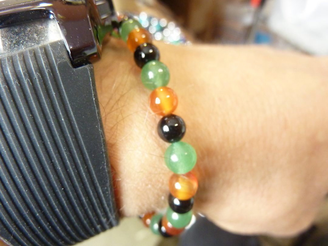 Bracelet Tourmaline noire,cornaline,aventure verte