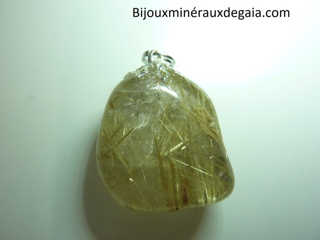 PENDENTIF QUARTZ RUTILE JOIE ET PROTECTION RARE ref 7807