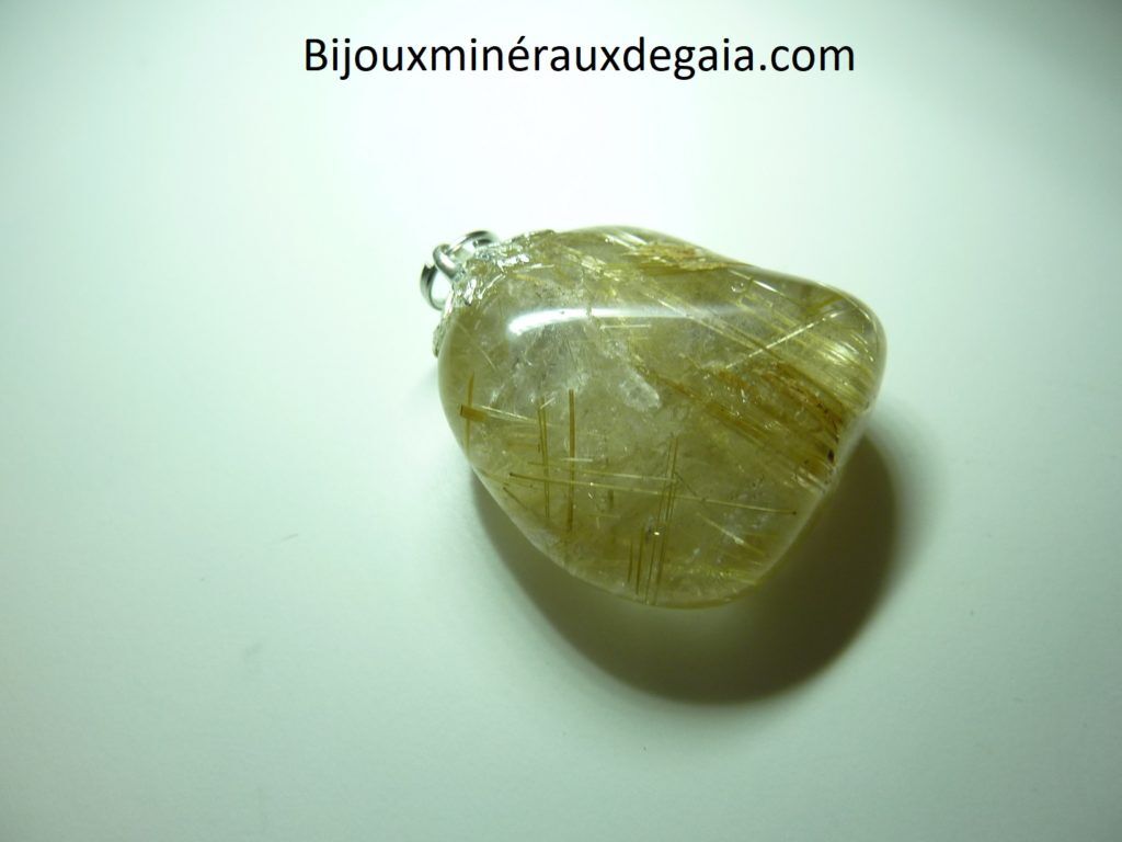 PENDENTIF QUARTZ RUTILE JOIE ET PROTECTION RARE ref 7807