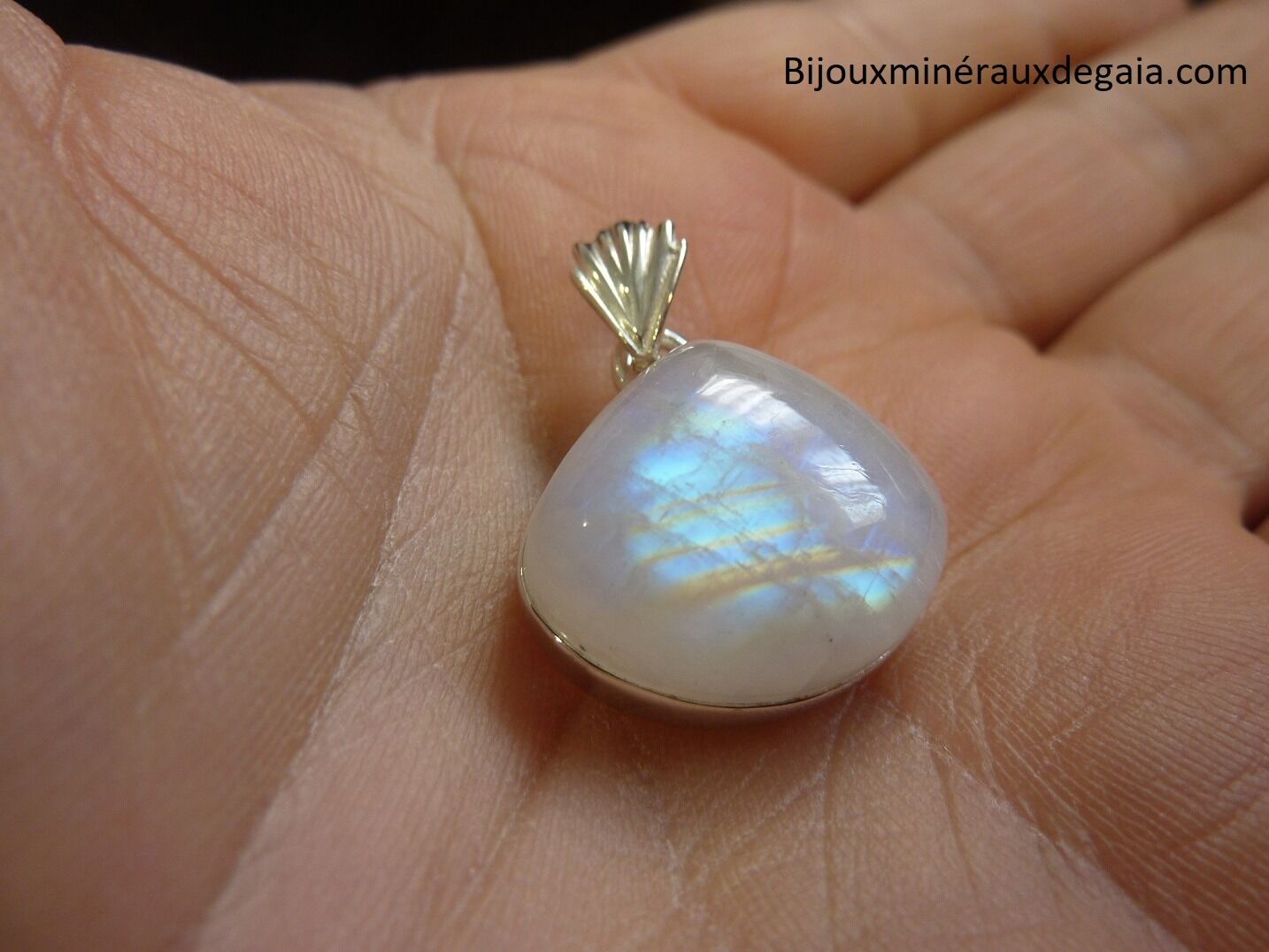 Pendentif Pierre de lune Monture argent 925 Ref 5187