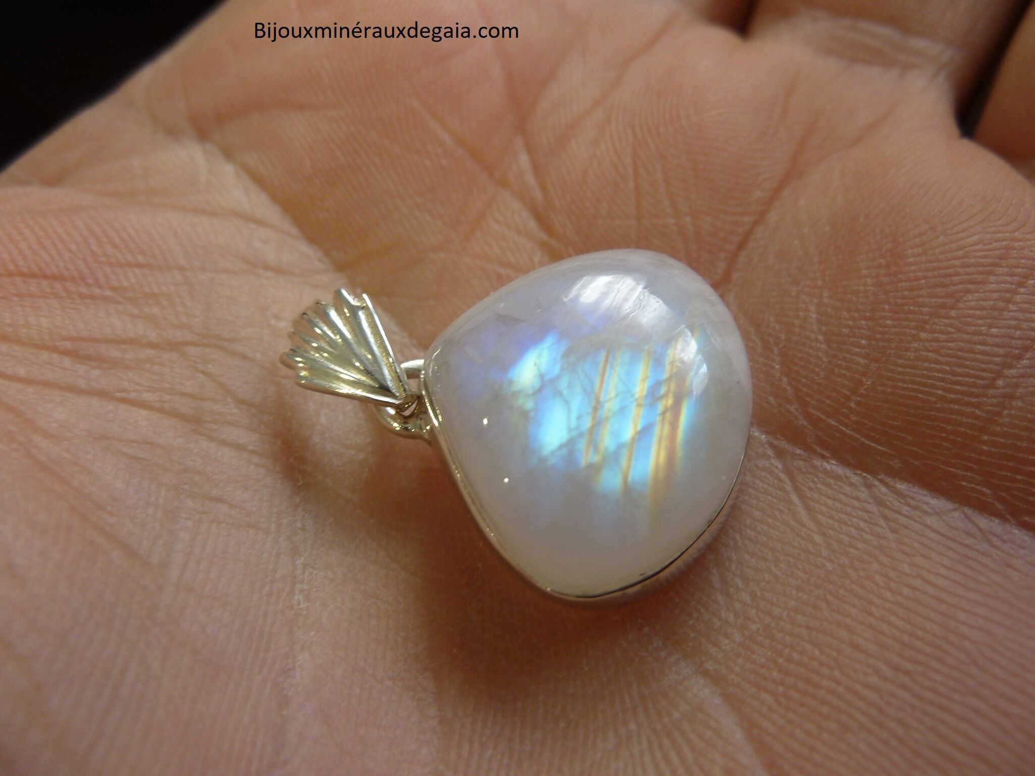 Pendentif Pierre de lune Monture argent 925 Ref 5187