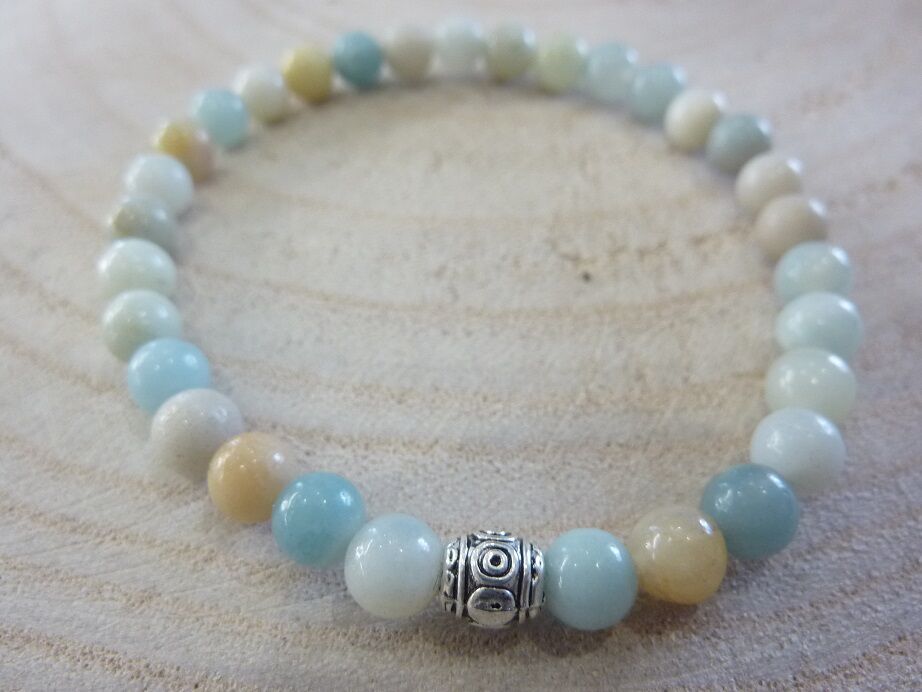 Bracelet Amazonite - Perles rondes 6 mm