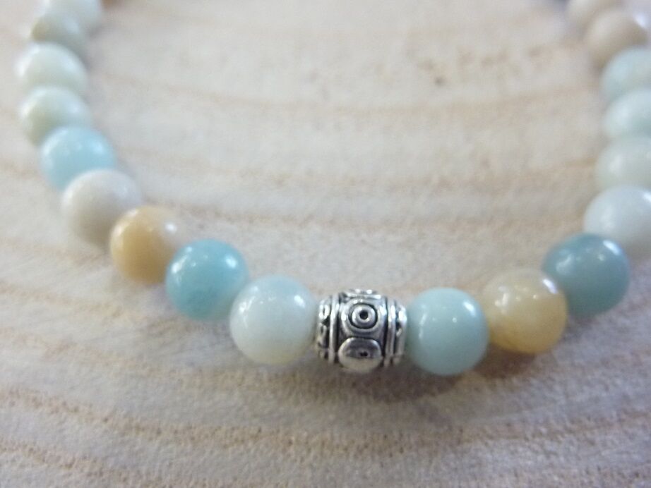 Bracelet Amazonite - Perles rondes 6 mm