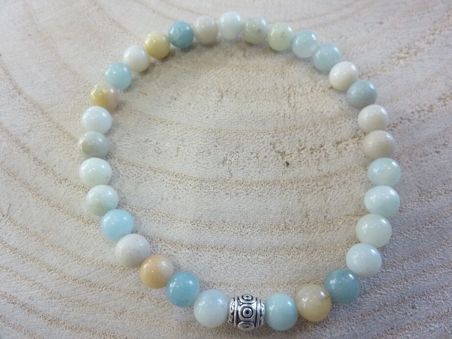 Bracelet Amazonite - Perles rondes 6 mm