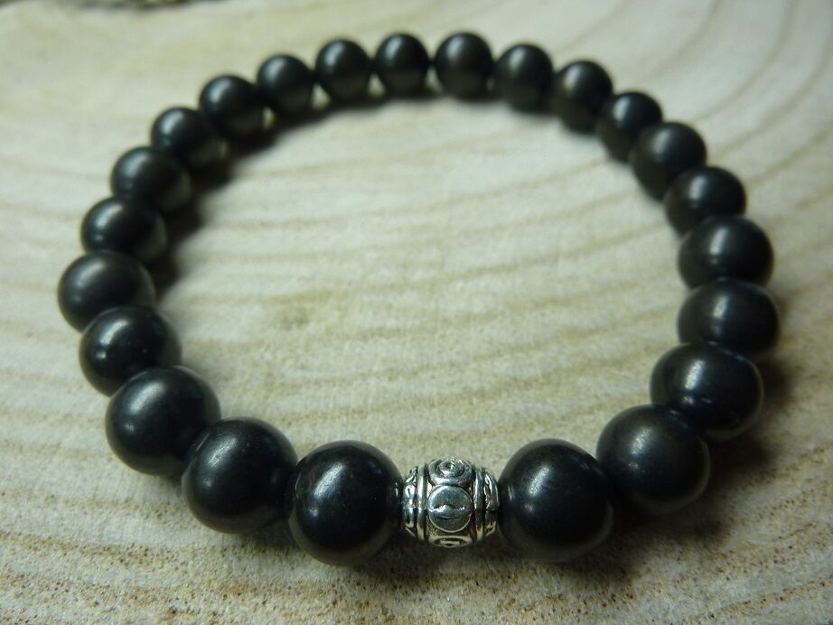 Bracelet Shungite Perles rondes 8 mm