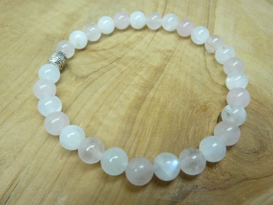 Bracelet Pierre de lune - Quartz rose