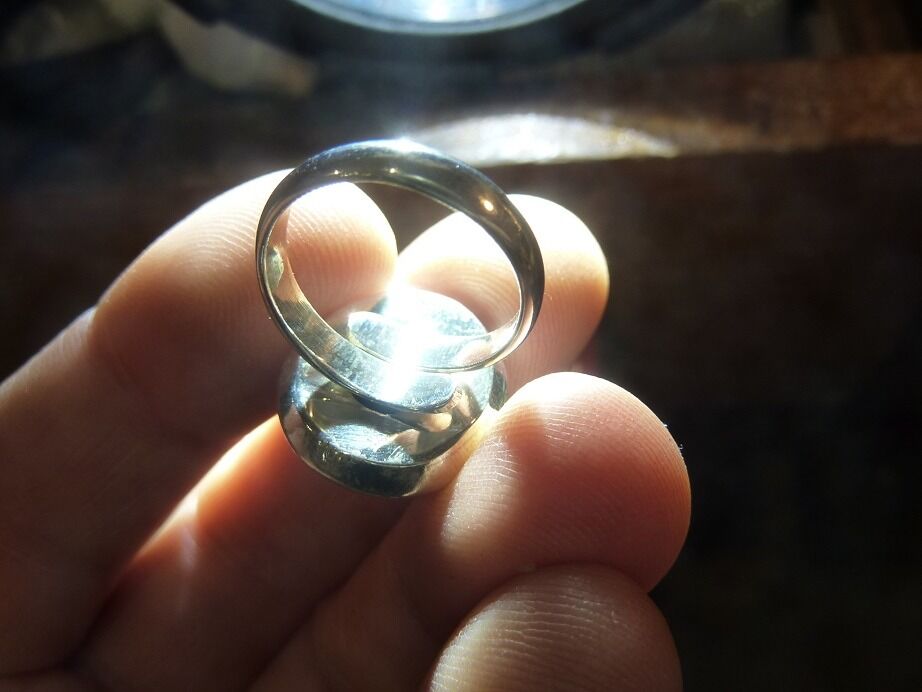 Bague Obsidienne oeil céleste argent 925 taille réglable GG 7123